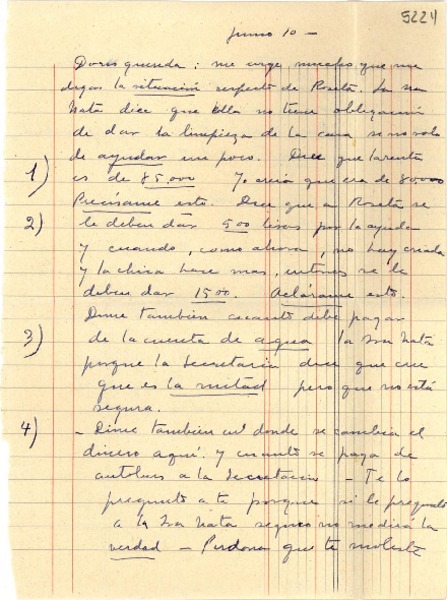 [Carta] 1952 jun. 10, [Italia] [a] Doris Dana