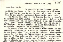 [Carta] 1955 ene. 4, México [a] Doris Dana