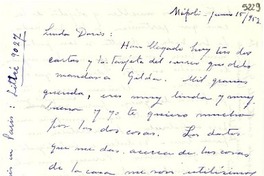 [Carta] 1952 jun. 15, Nápoles [a] Doris Dana
