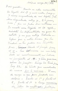 [Carta] 1952 mayo 22, México [a] Doris Dana