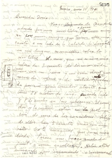 [Carta] 1954 ene. 15, México [a] Doris Dana