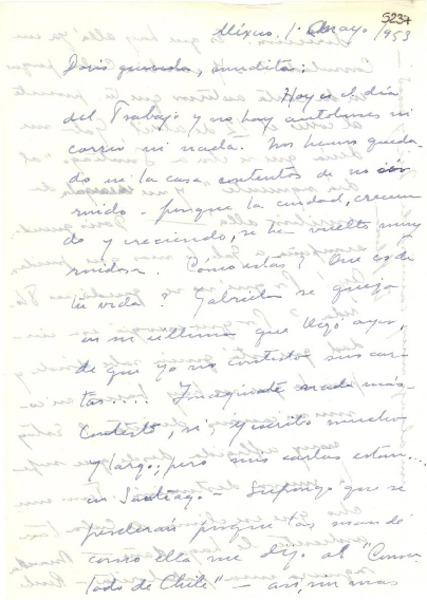 [Carta] 1953 mayo 1, México [a] Doris Dana