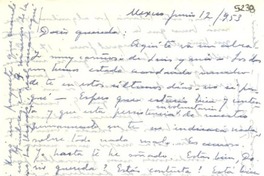 [Carta] 1953 jun. 12, México [a] Doris Dana