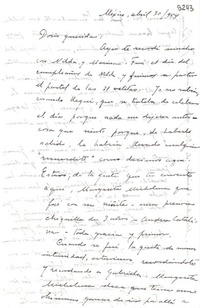 [Carta] 1954 abr. 30, México [a] Doris Dana