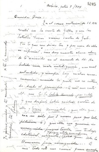 [Carta] 1954 jul. 3, México [a] Doris Dana
