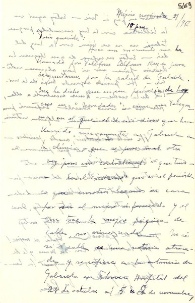 [Carta] 1956 nov. 21, México [a] Doris Dana