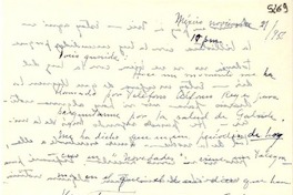 [Carta] 1956 nov. 21, México [a] Doris Dana