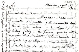 [Carta] 1954 ago. 12, México [a] Doris [Dana]