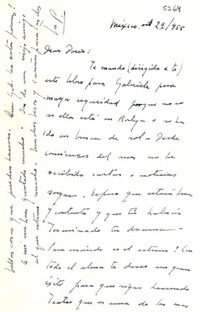 [Carta] 1955 oct. 22, México [a] Doris [Dana]