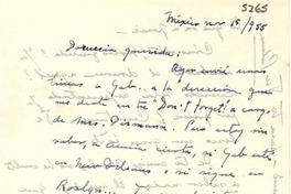 [Carta] 1955 nov. 15, México [a] Dornecia [Doris Dana]