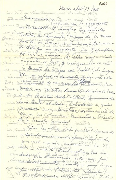 [Carta] 1956 abr. 11, México [a] Doris [Dana]