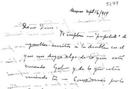 [Carta] 1954 sept. 16, México [a] Doris [Dana]