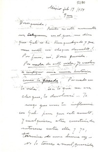 [Carta] 1954 feb. 19, México [a] Doris [Dana]