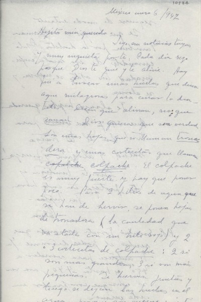 [Carta] 1947 ene. 6, México [a] Gabriela Mistral