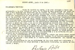 [Carta] 1942 jun. 6, Buenos Aires [a] Gabriela [Mistral]