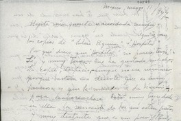 [Carta] 1947 mar. 11, México [a] Gabriela Mistral