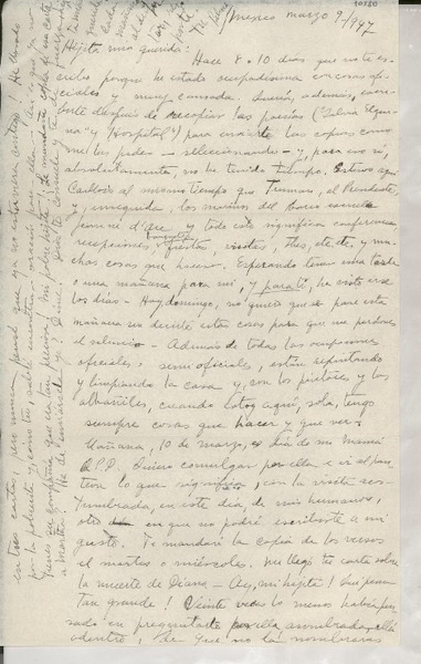 [Carta] 1947 mar. 9, México [a] Gabriela Mistral