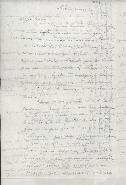 [Carta] 1947 mar. 27, México [a] Gabriela Mistral