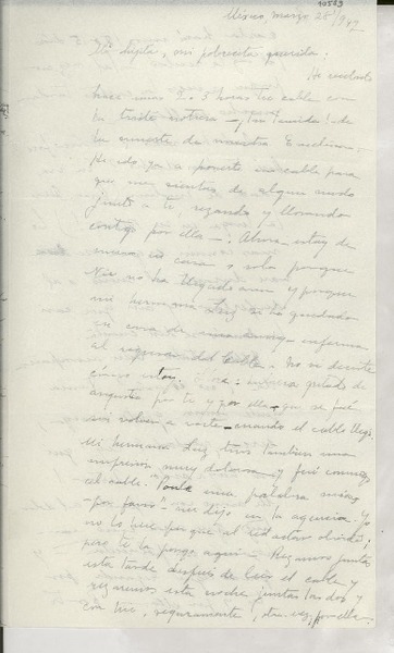 [Carta] 1947 mar. 28, México [a] Gabriela Mistral