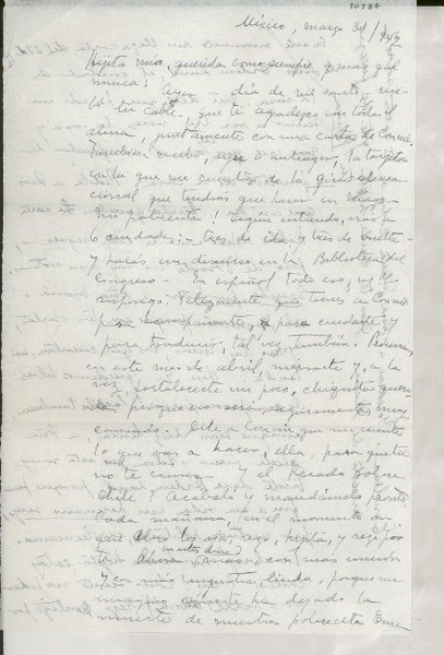 [Carta] 1947 mar. 31, México [a] Gabriela Mistral