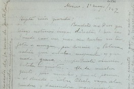 [Carta] 1947 mayo 1, México [a] Gabriela Mistral