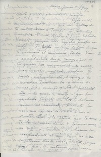 [Carta] 1947 jun. 10, México [a] Gabriela Mistral