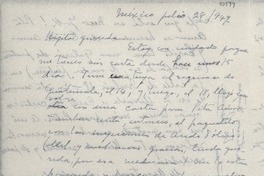 [Carta] 1947 jul. 28, México [a] Gabriela Mistral