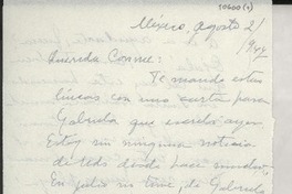 [Carta] 1947 ago. 2, México [a] Consuelo Saleva