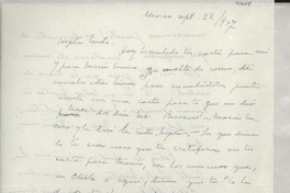 [Carta] 1947 sept. 22, México [a] Gabriela Mistral
