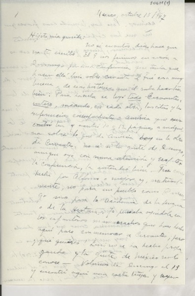 [Carta] 1947 oct. 15, México [a] Gabriela Mistral