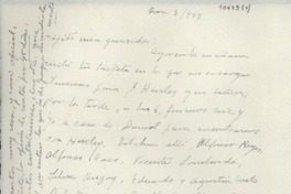 [Carta] 1947 nov. 3, México [a] Gabriela Mistral