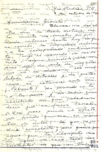 [Carta] 1943 oct. 8, Río Piedras, Puerto Rico [a] Gabriela Mistral