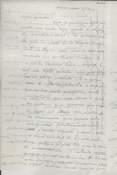 [Carta] 1948 ene. 3, México [a] Gabriela Mistral