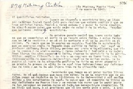 [Carta] 1948 ene. 7, Río Piedras, Puerto Rico [a] Gabriela Mistral