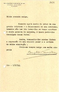 [Carta] 1944 feb. 9, Rio de Janeiro [a] [Gabriela Mistral]