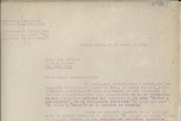 [Carta] 1949 ene. 17, Buenos Aires, [Argentina] [a] Ann Watkins, New York City, [EE.UU.]