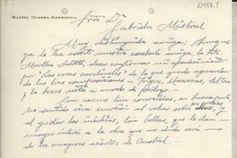 [Carta] [1942?], [Buenos Aires, Argentina] [a] Gabriela Mistral