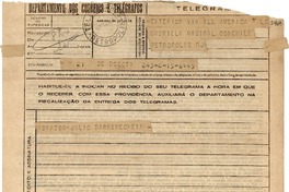 [Telegrama] 1945 nov. 16, Bogotá, [Colombia] [a] Gabriela Mistral, Petrópolis, RJ, [Brasil]