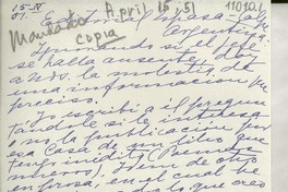 [Carta] 1951 abr. 15, Rapallo, Italia [a] Editorial Espasa-Calpe, Argentina