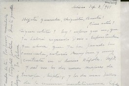 [Carta] 1951 sept. 8, México [a] Gabriela Mistral