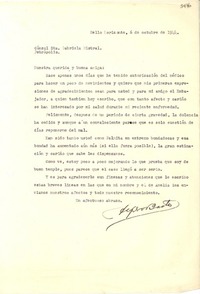 [Carta] 1944 oct. 6, Bello Horizonte [a] Gabriela Mistral, Petrópolis