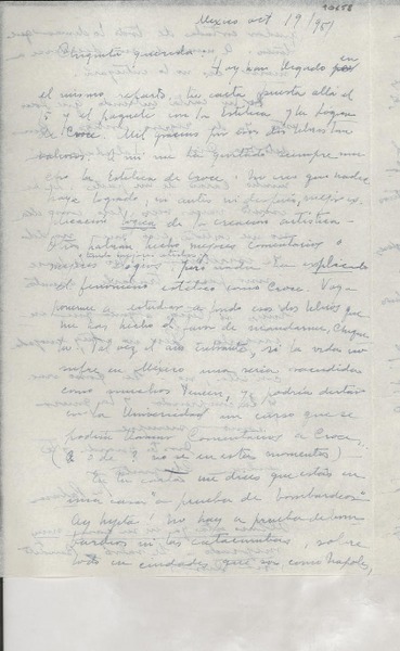 [Carta] 1951 oct. 19, México [a] Gabriela Mistral