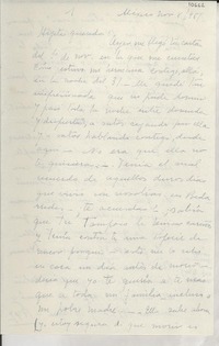 [Carta] 1951 nov. 8, México [a] Gabriela Mistral