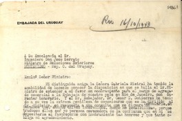[Carta] 1943 oct. 16, Río de Janeiro [a] José Serrato