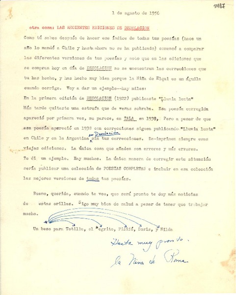 [Carta] 1956 ago. 1 [a] Gabriela Mistral