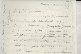 [Carta] 1951 dic. 10, México [a] Gabriela Mistral