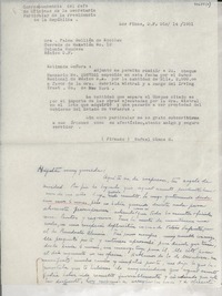 [Carta] 1951 dic. 14, México [a] Gabriela Mistral