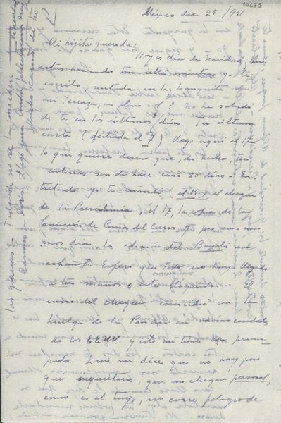 [Carta] 1951 dic. 25, México [a] Gabriela Mistral
