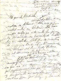 [Carta] 1939 ene. 3, Chicago, Illinois [a] Gabriela Mistral