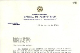 [Carta] 1946 mar. 19, Washington [a] Gabriela Mistral